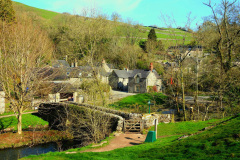 MILL-DALE-VILLAGE-AND-THE-PACKHORSE-BRIDGE-by-Chris-Ford